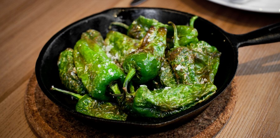 Padron Peppers Pan Roasted with Sea Salt
