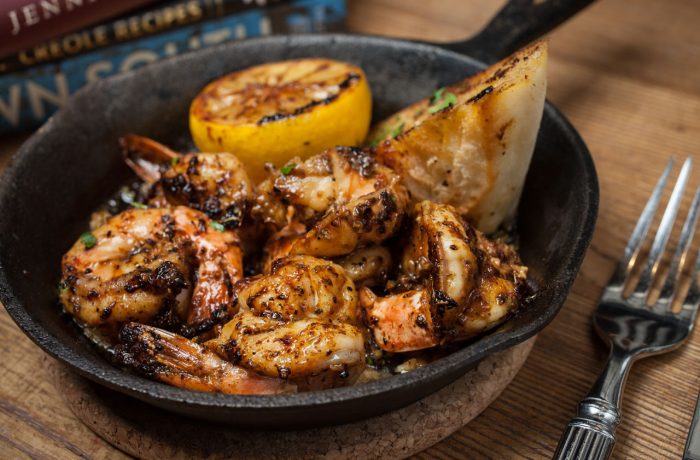 Pan-fried chili garlic shrimp