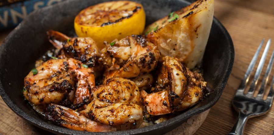 Pan-fried chili garlic shrimp
