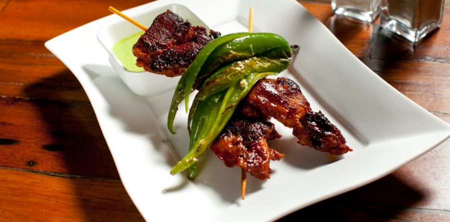 Grilled paprika chicken skewers