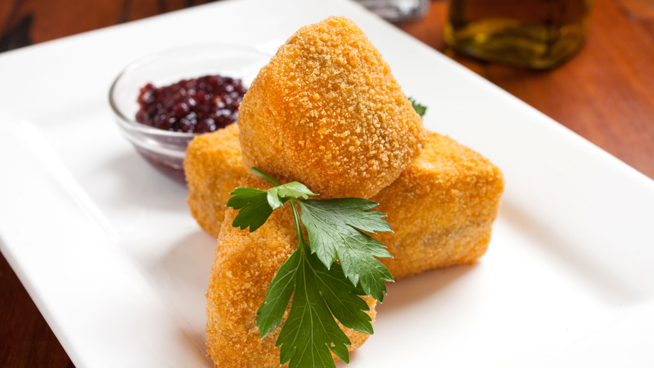 Deepfried truffle brie cheese Enoteca Group